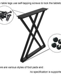 Heavy Duty Metal Table Legs Rock Solid Frame For Office Desks And Bar Counters Rust Proof Wrought Iron Desk Supports Durable Coated Finish with screws.