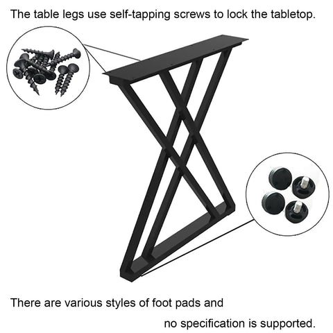 Heavy Duty Metal Table Legs Rock Solid Frame For Office Desks And Bar Counters Rust Proof Wrought Iron Desk Supports Durable Coated Finish with screws.