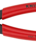 High Leverage Lineman Pliers With Tape Puller And Crimper for electricians, polished head, red grips, 40 percent less effort