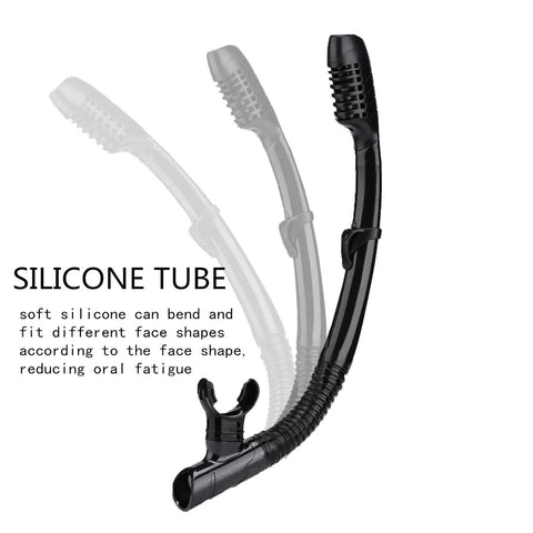 Dry Snorkel With Top Dry Valve For Splash Proof Breathing While Snorkeling Or Scuba Diving Food Grade Silicone Mouthpiece Black