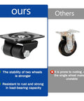 Comparison of 1 Inch Caster Wheels Set Of 4 Heavy Duty Swivel Casters for Furniture, showing durability and design features.