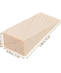 Heavy Duty Wooden Door Stop Wedges Set Of Five Triangular Door Holders for home and office, dimensions shown