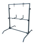 Adjustable Archery Target Stand for Bag Targets and Foam Blocks with Four Hanging Points shown from side angle