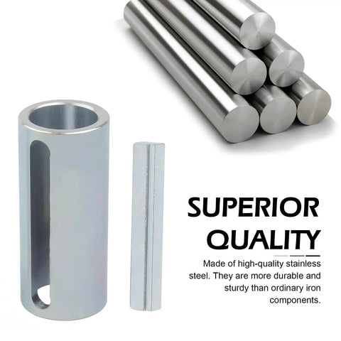 Tough As Nails 304 Stainless Steel Shaft Adapter Pulley with step key for crank sleeve bore reducer bushing detail.