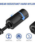 Adjustable Slide Gate Guide Roller For Heavy Duty Sliding Gates, 3 Inch Thickening Metal Bracket With Quiet Nylon Wheel