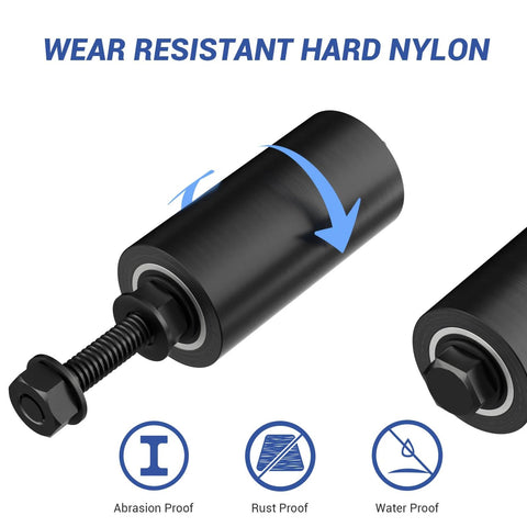 Adjustable Slide Gate Guide Roller For Heavy Duty Sliding Gates, 3 Inch Thickening Metal Bracket With Quiet Nylon Wheel