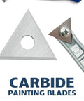 Heavy Duty Carbide Paint Scraper Blade 1 Inch Triangular Triple Edge Reversible Replacement Blade For Wood Metal Concrete Scraping