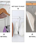 Heavy Duty Stainless Steel Hanging Shoe Rack With Double Nonslip Hooks To Keep Your Kicks Secure And Tidy, showcasing rustproof materials.