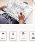 A person sketching a design for a Heavy Duty Portable Hanging Closet Wardrobe With Rock Solid Steel Pipe Frame.