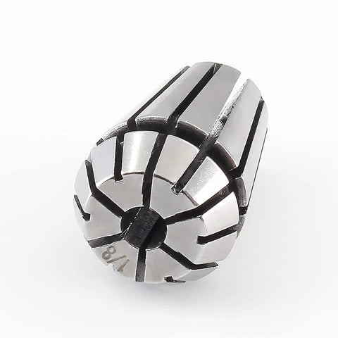 Two Pack ER11 Collet One Eighth Inch High Precision Spring Collet Chuck for CNC Engraving Machines, made from beefy spring steel.