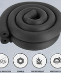 Pipe Insulation Foam Tubing One Inch Inner Diameter Six Feet Long Rubber Foam Insulation coiled with features icons