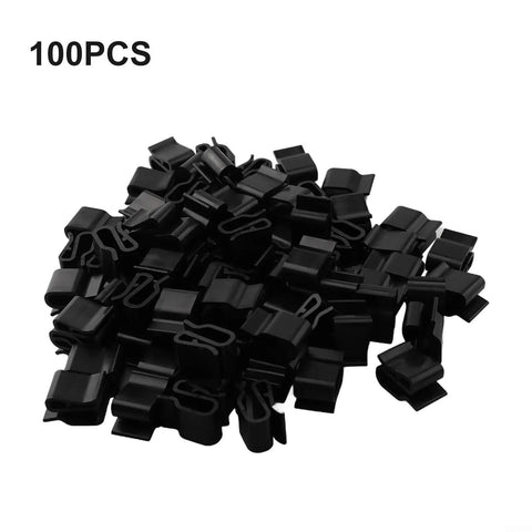 Rock Solid Solar Cable Clamps And Wire Clips For PV Panels, 100 UV rated black clips for securing solar cables.
