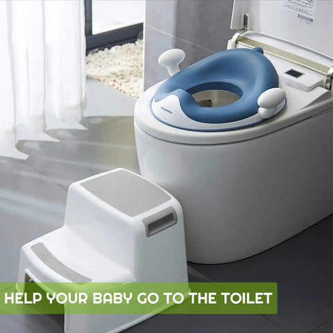 Toddler Potty Trainer Seat With Thick Cushion And Secure Side Grips Includes An Anti Splash Barrier Built From Skin Friendly Eco Fabrics For A Smooth Easy Peasy Bathroom Win Kids Will Dig And Moms Will Trust Daily