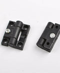 Premium INCREWAY 10 Pack Cabinet Hinges With Screws, Adjustable Tension Control, Black Nylon Boat Gate Style, Front View