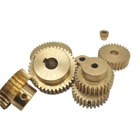 Brass Spur Gear 0.6 Module 39 Teeth With 4mm Bore Straight Teeth Pinion Cylindrical Gear Shaft Hardware for robotics DIY CNC projects