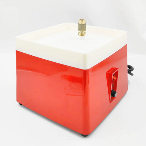 Featherweight Slick Portable Stained Glass Grinder Machine With Automatic Water Cooling five diamond grinding bits in red finish