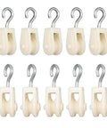 10 Pack Nylon Pulley Set Small Plastic Single Sheave Rope Pulley For Lifting And Attaching Wire Antennas Ham Radio Loop Antennas