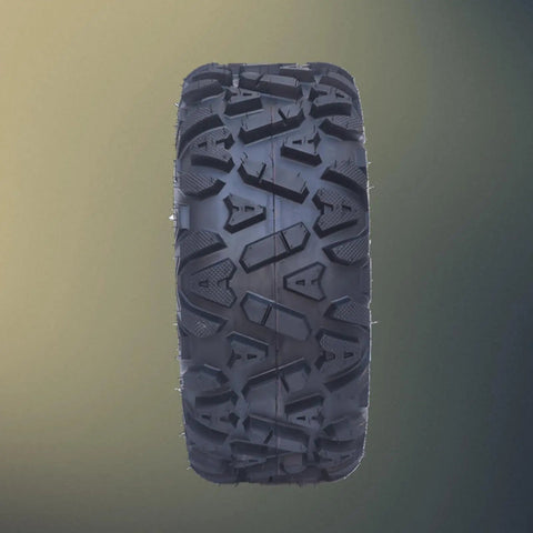 Mud Ready 6-Ply Tubeless ATV UTV All-Terrain Tire Set 24x8-12 Front And 24x9-11 Rear side view with rugged tread pattern