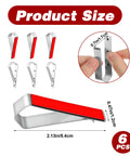 6 Pcs Car Visor Clip Photo Holder With Durable Adhesive Stainless Steel Clips For Custom Pictures In Car Home Or Office Decor Easy Install Photo Frames Not Included showing clip size and adhesive