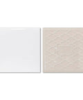 Front and back view of 8 Pack Sublimation Ceramic Tiles 6x6 White Glossy For Heat Press Transfer Printing Create Personalized Photo Frames And Gifts For Wedding Birthday Decoration 15x15 Cm