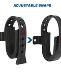 Two Piece Gun Rack Mount Kit For Rigid MOLLE Panels With Quick Release Rubber Straps, adjustable snaps detail