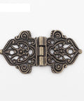 Old School Alloy Hollow Flower Hinges for Cabinets and Boxes, durable metal butt cabinet door hardware, classic Chinese style.