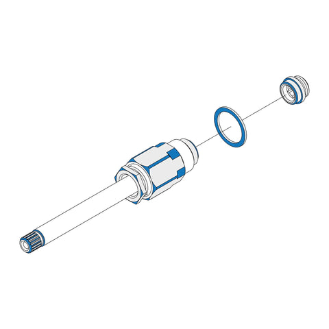Diagram of components for Three Handle Tub And Shower Set In Chrome With Canopy Handles Including Shower Head Arm And Flange One Half Inch IP Union Inlets Replaceable Seats And Durable Brass Build For Easy Install And Lasting Shine.