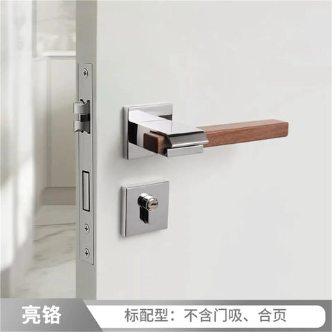 Indoor Metal Door Handle Lock Set For Bedroom With Silent Secure Privacy Lever Easy Install Zinc Alloy Hardware Durable