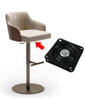 Heavy Duty Black 5 Inch Swivel Replacement Plate For Bar Stools next to stylish bar stool, cold rolled steel for smooth spin.