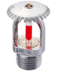 Heavy Duty Copper Pendent Fire Sprinkler Head With 155F Quick Response Activation and Half Inch Thread Straight Up, detailed view.