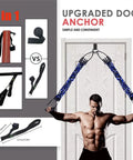 Man using Aluminum Alloy Pilates Bar With Rubber Resistance Bands Door Anchor For Full Body Workout And On The Go Travel Gym Gear
