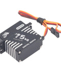 Rock Solid Brushless RC Servo With Dope Metal Gears And Badass Digital Steering For Smooth Handling And Massive Torque On One Fifth Scale RC Whips And Custom Robots At Full Rotation, 75 kg digital servo.