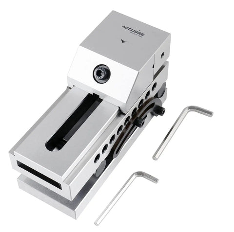 Pro Grade Shop Ready 5 Inch Screwless Sine Vise For Milling And Grinding 0 To 45 Degree Adjustable Tilt with Allen Keys