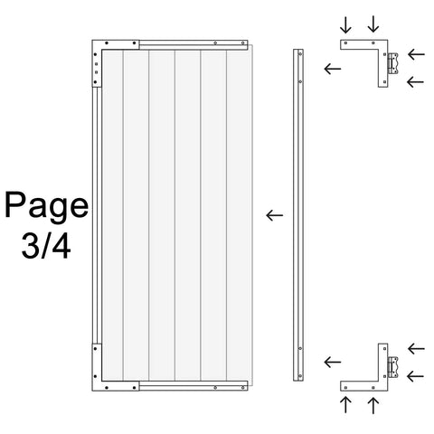 Pro 6 Gate Frame In Black For A 36 And One Quarter Inch Wide Opening, Sturdy Six Board Gate Frame, 74 And A Half Inch Tall, Fits Standard Fence Boards, Optional Decorative Arch Adds Extra Height