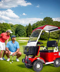 Heavy Duty Electric Golf Cart Passenger Cruiser Features Massive Storage Trunk And Slick 800W Motor Pushing 18MPH Over 50 Miles Per Charge For No Sweat Riding Anywhere on golf course.