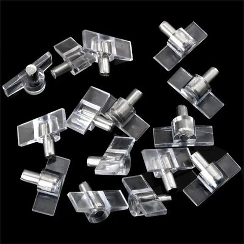 Clear Plastic Cabinet Shelf Pins For Removable Glass Panels And Wood Shelves Heavy Duty And Easy To Install