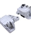 Heavy Duty Right Lower Engine Motor Mount Transmission Mount With Torque Strut Bracket Rock Solid Direct Fit Street Ready Straight Swap For Fiat 500X And Jeep Renegade motor mounts in silver finish.