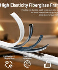 High elasticity fiberglass frame of Pop Up Mosquito Net For Bed With Full Bottom Coverage And Double Door Design, Easy Setup.