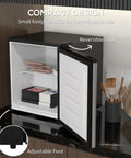 Real Deal 1.1 Cubic Foot Upright Mini Freezer With Quick Dial Thermostat And Smooth Reversible Door No Sweat Cooling Setup For Dorms Apartments Rv Trailers, compact design with reversible door.
