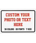 Rock Solid Kickin Custom Metal Signs For Your Biz Or Home Base Featuring Hassle Free Mounting And Weather Resistant Coating for customizable sign with red text.