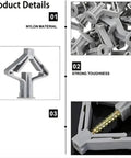 100 Pcs Gray Drywall Anchors Expansion Screws Kit For Plasterboard Walls With Self Tapping Screws, Rust-Resistant Yellow Zinc-Plated Carbon Steel, Easy Install, Strong Hold For TVs, Shelves, Mirrors, And Frames. Nylon drywall anchor close-up with self-tapping screw