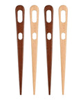 Tapestry Threading Tool Set With Four Wooden Tools Double Opening Design For Thick Yarn Rug Weaving Supplies With Smooth Tapered Points Durable Craft Kit For Quick Weaving And Shared Projects, four wooden tools