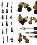 Hella Precise M6 Flat Tip Fine Adjustment Screw For Optical Bench Lock Thread Rod, assorted brass and black knobs