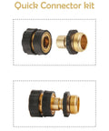 8 Pack EZ Quick Connect Hose Fittings Kit For Garden Hose With Gaskets Aluminum Quick Release Water Hose Adapter, separated view