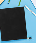 Ultimate 20pc Wet Sanding Paper Sheets 11x9 Inches black sandpaper on blue background with measuring tape for automotive and wood finishing.