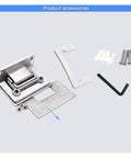 Stainless Steel Glass Door Hinge For Cabinets And Showers Clip In Mount Fits 8 To 12 Mm Thick Glass Anti Bounce Screw For One Time