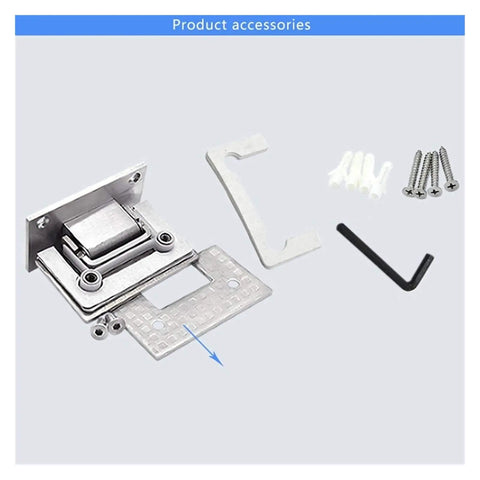 Stainless Steel Glass Door Hinge For Cabinets And Showers Clip In Mount Fits 8 To 12 Mm Thick Glass Anti Bounce Screw For One Time