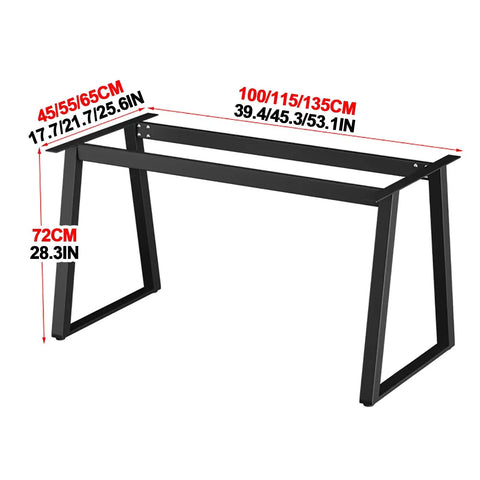 Built Like A Truck Heavy Duty Metal Table Legs And Bench Brackets With Matte Black Finish Adjustable Rubber Feet welded steel frame 72cm height