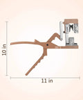 Side view of V Cut Grafting Tool For Large Branches Full Metal Body With SK5 Blade, 10x11 inches, ideal for precise graft cuts.