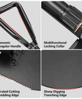 Compact 18.5 Inch Folding Camping Shovel With High Carbon Steel Blade Lightweight Ergonomic Design Portable Digging Shovel parts